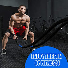 Load image into Gallery viewer, Perantlb 100% Poly Dacron Heavy Battle Rope - 1.5", 30' 40' 50' Lengths - Upgraded Durable Protective Sleeve - Gym Muscle Toning Metabolic Workout Fitness - Anchor Strap Kit Included (1.5" x 50 ft)
