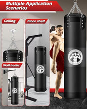 Load image into Gallery viewer, YORWHIN Hanging Punching Bag for Adults, 4FT Oxford Boxing Heavy Bag, Heavy Boxing Bag Set with Hand Wraps Chains, Kick Punching Bags for MMA Karate Kickboxing Boxing Muay Thai Training(Unfilled)
