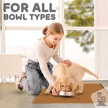 Load image into Gallery viewer, PetHappily Dog Food Mat - Raised Edges Dogs Mat for Food and Water Prevent Spill, Waterproof Cat Food Mats Protect Floors, Easy Clean Dog Bowl Mats for Food and Water, Silicone Pet Food Tray
