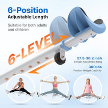 Load image into Gallery viewer, MERACH Split Machine, Stretching Equipment for Flexibility, 180° Leg Stretcher with 6-Level Length Adjustment &amp; Comfortable Pad, Home Stretch Machine for Dance, Gymnastics, 300lbs Capacity (Blue)
