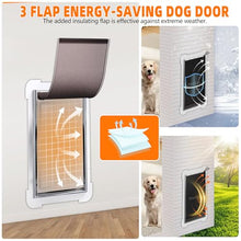 Load image into Gallery viewer, MIAOTONG Steel Dog Door for Wall, 3-Flap, Sturdy and Durable, Medium

