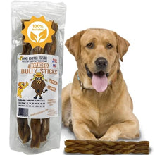Load image into Gallery viewer, Dog Chits Braided Bully Sticks for Dogs &amp; Puppies - 100% Beef Pizzle, High Protein, Low Fat Dog Chew Sticks - Baked, Low-Odor – Long-Lasting, Keep Dogs Engaged &amp; Happy - Made in USA - 12inch, 3Pack
