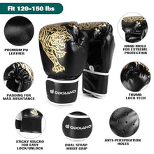 Load image into Gallery viewer, Odoland Punching Bag Set for Adults, 4FT PU Heavy Boxing Bag with 12OZ Boxing Gloves, Hand Wraps, Hanging Chains for MMA Karate Kickboxing Martial Art Home Gym Trainging - Unfilled
