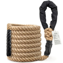 Load image into Gallery viewer, Climbing Rope Gym Workout - 15FT Heavy Duty Jute Thick Ropes for Adults Strength Training Outdoor Tree Swing Indoor Home Fitness Exercise - 1.5 Inch

