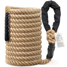 Load image into Gallery viewer, Climbing Rope Gym Workout - 35FT Heavy Duty Jute Thick Ropes for Adults Strength Training Outdoor Tree Swing Indoor Home Fitness Exercise - 1.5 Inch
