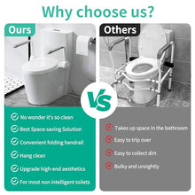 Load image into Gallery viewer, Toilet Safety Rails for Seniors,Space Saving Foldable Toilet Handle, Toilet Support Rails for Seniors and Disabled, Pregnant Women, Grab Bars Toilet Safety Frame
