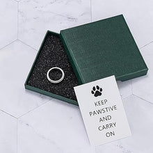 Load image into Gallery viewer, LYTTMAB Stay Pawsitive Ring Anxiety Ring for Women Spinner Ring, Sterling S925 Silver Fidget Ring Animal Cat Paw Dog Ring Size 6
