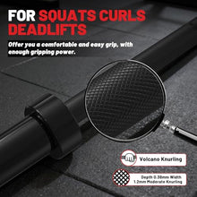 Load image into Gallery viewer, 7FT Olympic Barbell 45 lb Barbell 2 INCH 1000lbs Capacity Olympic Bar with Moderate Knurling -Black
