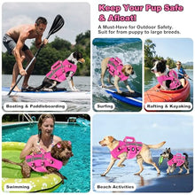 Load image into Gallery viewer, Dogcheer Dog Flotation Vest for Swimming and Boating, Reflective Dog Life Jacket with Secure Buckles, Top Rescue Handle and Comfortable Fit for Small Medium Large Dogs - Pink, XL
