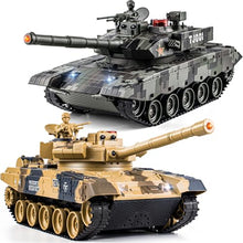 Load image into Gallery viewer, Supdex 1/24 RC Battle Tank Set, Remote Control Chinese Type 99 and Russian T90 Army Toy That Shoots
