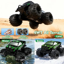 Load image into Gallery viewer, Waterproof Monster Truck Toys RC Cars: Amphibious Remote Control Trucks Terrain Off-Road Pickup Toy (Green)
