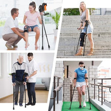 Load image into Gallery viewer, 3-Angle Adjustable Forearm Crutches for Adults - Ergonomic Non-Slip Handles with EVA Elbow Support
