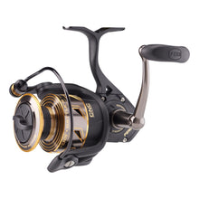 Load image into Gallery viewer, PENN Battle III Spinning Inshore Fishing Reel, HT-100 Front Drag, max of 15lb | 6.8kg, Made with Sturdy All-Aluminum Composition for Durability, 4000, black gold
