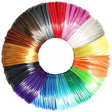 Load image into Gallery viewer, DO3D 15 Bright Colors 1.75mm 3D Pen Silk PLA Filament Refill, Each Color 4m, Total 60m 3D Printer Silk PLA Sample Pack, Compatible with FDM 3D Printer and 3D Pen, Not Support for 3Doodler Pen
