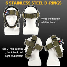 Load image into Gallery viewer, Fitness Neck Head Harness Trainer, Adjustable Chin Strap and Head Harness Strength with Nylon Tether, Neoprene Neck Exerciser for Weight Lifting, Home and Gym Use, Green
