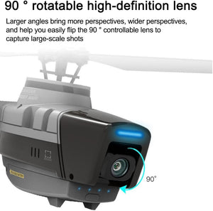 Drone with 1080P HD Wide-Angle Camera, RC Military Helicopter, 2.4G 4CH Aerial Vehicle Reconnaissance with WiFi Live Video (3 Batteries)