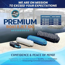 Load image into Gallery viewer, Premium Nylon Boat Dock Lines &amp; Ropes for Docking 5/8'' x 25' | Double Braided Marine Rope &amp; Mooring Line| Boat Ropes for Docking with Loop | UV &amp; Saltwater Resistant Dock Ropes for Boats &amp; Pontoons
