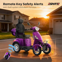 Load image into Gallery viewer, Super Large Electric 4 Wheel Mobility Scooters, Heavy Duty 800W Wheelchair Device, 25 Miles Long Range, All Terrain Mobility Scooter，Speed Adjust, Remote Key,Receive Ready to Ride (Purple)
