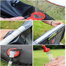 Load image into Gallery viewer, Pop-up Shower Tent &amp; 20L Solar Shower Bag Combo - Waterproof Camping Privacy Shelter with Portable Heated Water Reservoir for Outdoor Bathing, Beach, Hiking (Green, 120x120x190cm)
