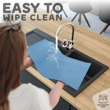 Load image into Gallery viewer, Dog Food Mat - 28x18 Raised Edges Dogs Mat for Food and Water Prevent Spill, Waterproof Cat Food Mats Protect Floors, Easy Clean Dog Bowl Mats for Food and Water, Silicone Pet Feeding Placemats
