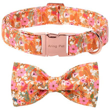Load image into Gallery viewer, ARING PET Fall Dog Collar with Bow, Cute Daisy Floral Pet Collars with Quick Release Buckle for Puppy Small Medium Large Girl Boy Dogs-XS
