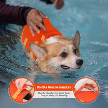 Load image into Gallery viewer, Dogcheer Dog Life Jacket with Double Rescue Handle, Reflective Dog Life Vest for Swimming Boating, Adjustable Pet Swim Vest Dog Flotation Device DFD for Small Medium Large Dogs - Orange XL
