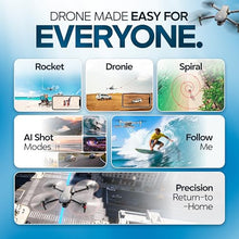 Load image into Gallery viewer, DCX Volo X EZ AI Drones – Drones with Camera for Adults 4k AI-Assisted Flight Control – FAA Approved Drone 4k Camera, 360° Obstacle Avoidance, U.S. Support – Beginner Drone for Adults

