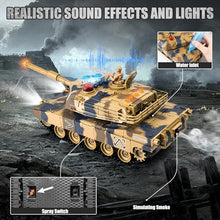 Load image into Gallery viewer, Supdex 1/24 RC Battle Tank Set, Remote Control US M1A2 Abrams and Chinese Type 99 Model Tank That Shoots
