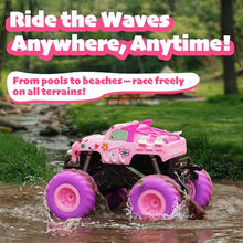 Load image into Gallery viewer, Threeking 1:16 Waterproof Pink RC Monster Truck Toys Amphibious Remote Control Car Pickup
