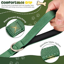 Load image into Gallery viewer, Heavy Duty Dog Leash with Easy Lock Metal Clip, Reflective, Padded Handle - Durable 4ft 8ft Walking Training Leash for Large, Medium, Small Dogs, Jogging, Hiking, and Outdoor Use (Green, 6 FT)

