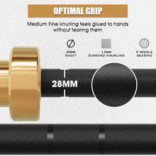 Load image into Gallery viewer, Mikolo 7ft Olympic Barbell, Barbell for Weightlifting and Powerlifting 45lb, - Black&amp;Gold
