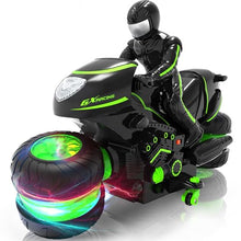 Load image into Gallery viewer, Remote Control Motorcycle for Boys 4-7, 2026 New RC Dirt Bike Toys with RGB Color-Changing Wheels &amp; Exclusive Sideways Glide
