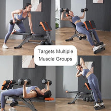 Load image into Gallery viewer, FITKS360 Roman Chair Hyperextension Bench-Adjustable Weight Bench 800LBS– Multi-Functional Full Body Workout Equipment: Hamstrings &amp; Lower Back – Foldable Multi-Purpose Workout Equipment for Home Gym

