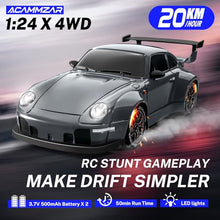 Load image into Gallery viewer, ACAMMZAR RC Drift Car, 1:24 Remote Control Car for Kids, 20KM/H 4WD High Speed RC Cars
