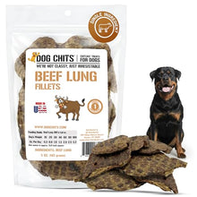 Load image into Gallery viewer, Dog Chits Beef Lung Fillets Dog and Puppy Treats – All Natural Chews for Dogs – Grain-Free, High-Protein, Low Fat Single Ingredient Dog Treat – Ideal for All Dogs – Large, 5 oz – Made in USA
