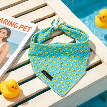 Load image into Gallery viewer, ARING PET Summer Dog Bandanas, Cute Mint Green Yellow Duck Pet Bandana Scarf Triangle Bib for Small Medium Large Boy Girl Dogs Cats, Puppy Kerchief for Daily Wear Walks Party Photos-L
