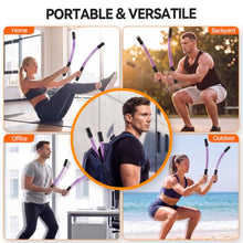 Load image into Gallery viewer, LunaHush Weighted Cordless Ropeless Battle Ropes for Home Gym, 3 Adjustable Resistance, Heavy Duty Strength Training Equipment for HIIT, Full Body Workout, Men &amp; Women, Purple
