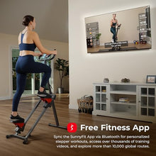 Load image into Gallery viewer, Sunny Health &amp; Fitness Smart Foldable Cardio Stair Stepper, Vertical Climber Exercise Machine
