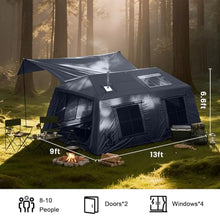 Load image into Gallery viewer, Inflatable Tents for Camping, Large Blow Up Tent with Hand Pump, Easy Setup InflatableTent 4 Season Tent, Waterproof Oxford Air Glamping Tents for Camping Adult 6/8/10 Person
