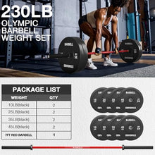 Load image into Gallery viewer, Mikolo 7ft Olympic Barbell, Barbell for Weightlifting and Powerlifting 45lb, -combo 4)
