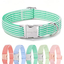 Load image into Gallery viewer, ARING PET Cute Dog Collar for Puppy Small Medium Large Dogs-Teal Stripe S
