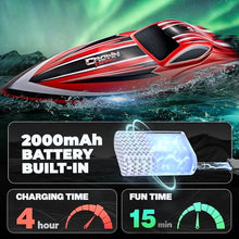 Load image into Gallery viewer, BEZGAR RC Boat, 16 inch Big Brushless Remote Control Boat for Adults and Kids- HJ818PRO Red (Pack of 2)
