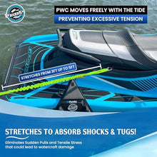 Load image into Gallery viewer, DockingPal™ - Premium Flat Bungee Dock Lines for Boats (Neon Green) | Elastic Boat Dock Rope with Stainless Steel Carabiners | Stretches from 3' to 5' | Absorbs Shocks Prevent Damage to Jet Ski &amp; PWC
