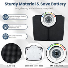 Load image into Gallery viewer, TIPRE Analog Scale for Body Weight, Mechanical Bathroom Scale, Analog Scale for Body Weight, 150kg/330lb, Dial Scale with Wider and Thicker Anti-Slip Platform, Simple Calibration, No Required Battery
