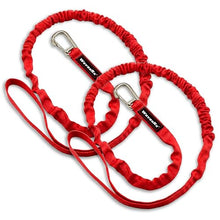 Load image into Gallery viewer, WAVESRX DockingPal™ - Premium Flat Bungee Dock Line for Boats | Elastic Boat Dock Rope with 1 Stainless Steel Carabiner &amp; 1 Loop | Stretches from 5' to 9' for Jet Ski, PWC &amp; Boat
