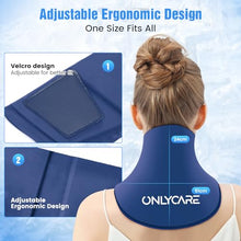 Load image into Gallery viewer, ONLYCARE Neck Ice Pack Wrap Gel - Upgraded Shoulder Ice Packs for Injuries Reusable, Hot and Cold Compress Ice Packs for Neck, Relief of Pain, Office Pressure, Swelling, Sprains

