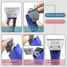 Load image into Gallery viewer, DODAER 4 Pack Dog Grooming Blades-Compatible with Most Andis,Oster A5,Wahl km10 Clippers
