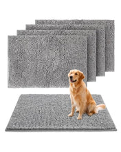 Load image into Gallery viewer, Dog Door Mat for Muddy Paws, 4 Pack 24" x 36", Absorbent Front Door Mat
