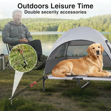 Load image into Gallery viewer, Elevated Outdoor Dog Bed with Canopy – Cooling Camping Tent, Removable Shade, Off-Ground Cot, Medium
