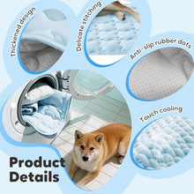 Load image into Gallery viewer, YAUNJI Dog Cooling Eco-Friendly Mat, 2026 New Portable Pet Cooling Pad for Dogs Cats Sleeping Mat for Home Outdoor, Washable Dog Water Bed for Bored Indoor Summer (White, Medium)
